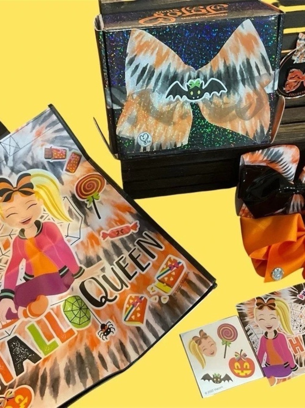 JoJo Siwa JoJo's Bow Club Edition 59 Halloween Collection Hair Bow Set Orange &